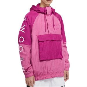 Nike mens anorak swoosh jacket pullover pink
